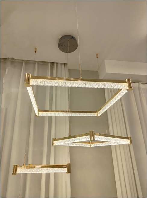 Square LED pendant lamp application